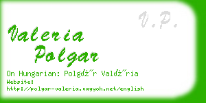 valeria polgar business card
